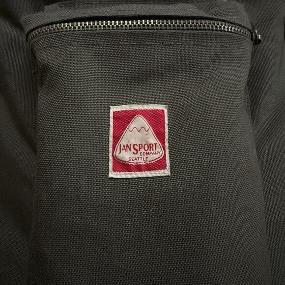 JanSport Heritage Hoss Backpack REPRO Olive Canvas Leather Bottom - Picture 6 of 6